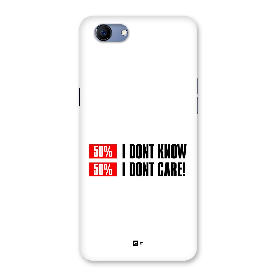D Dont Know Back Case for Realme 1