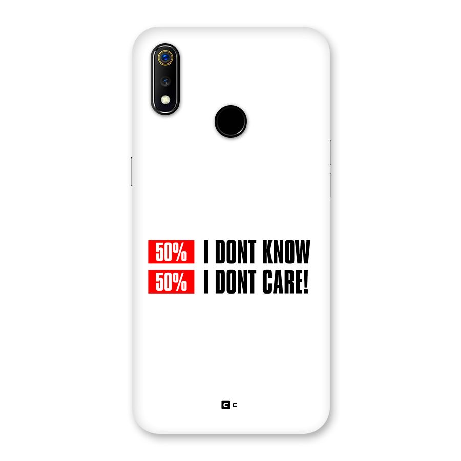 D Dont Know Back Case for Realme 3