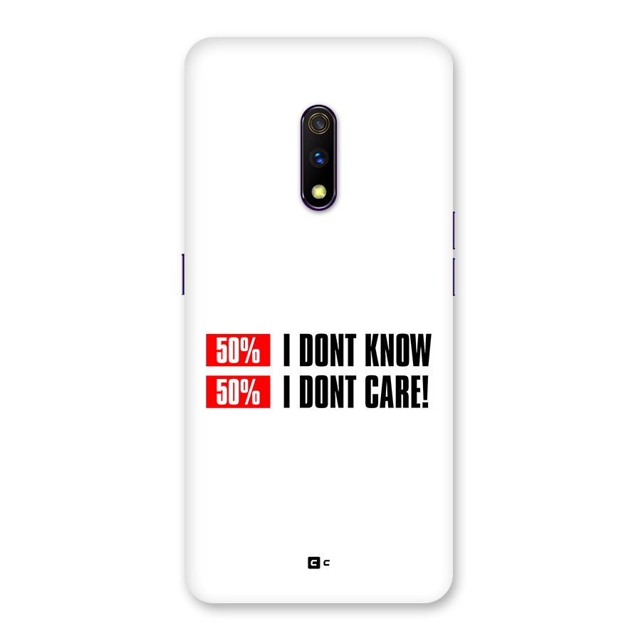 D Dont Know Back Case for Realme X