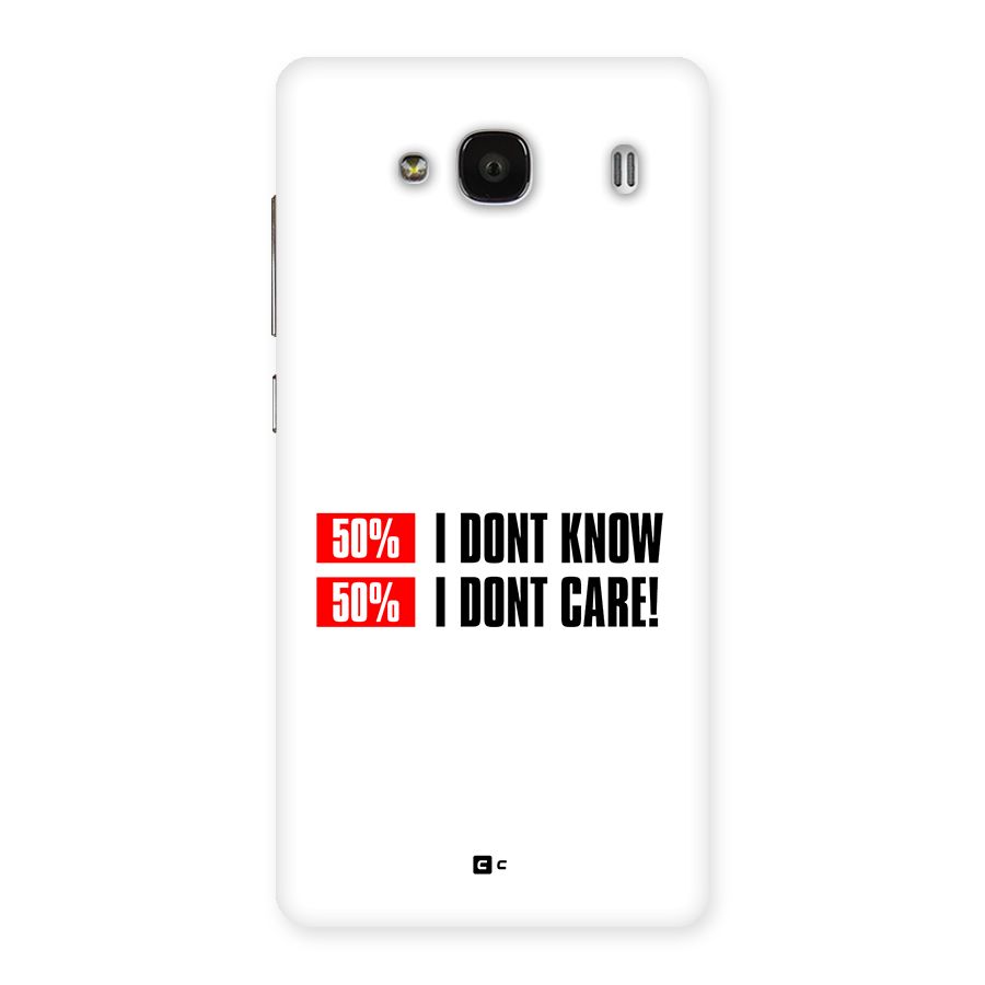 D Dont Know Back Case for Redmi 2s
