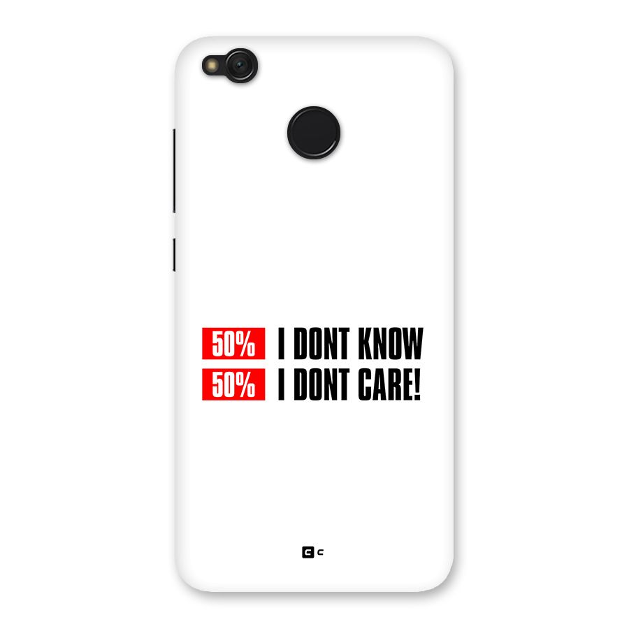 D Dont Know Back Case for Redmi 4