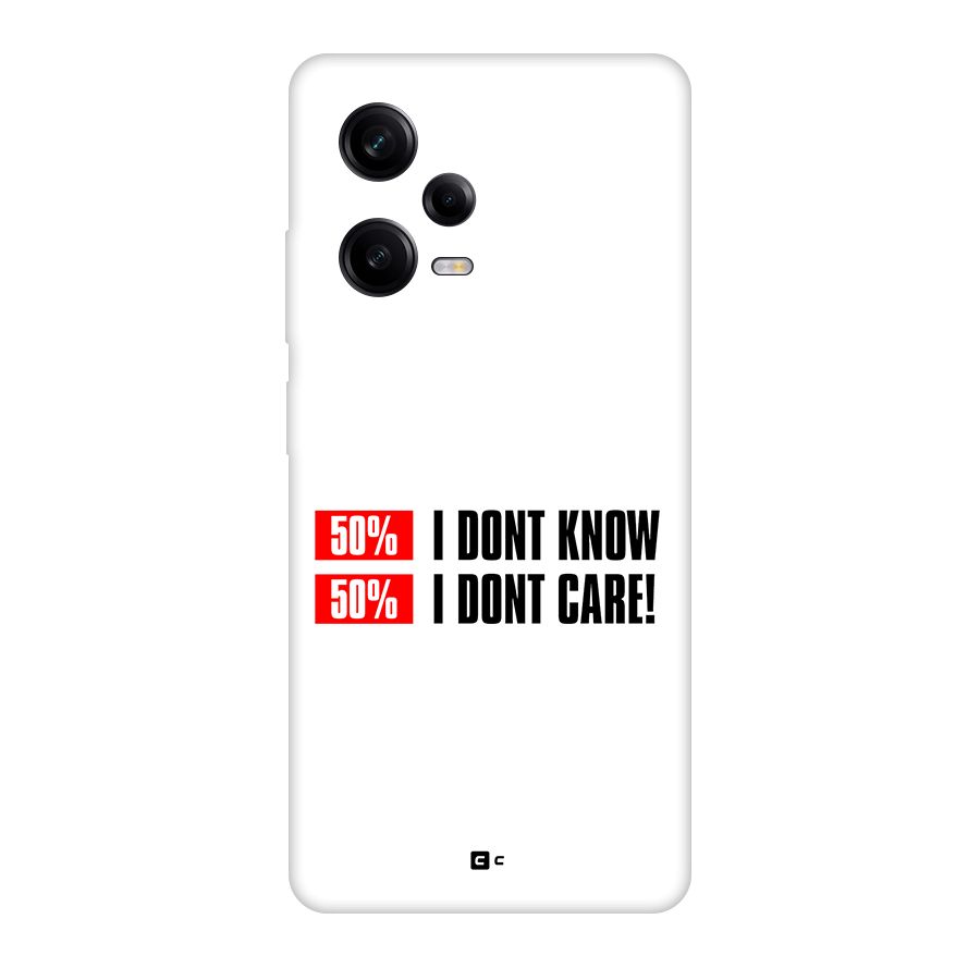 D Dont Know Back Case for Redmi Note 12 Pro