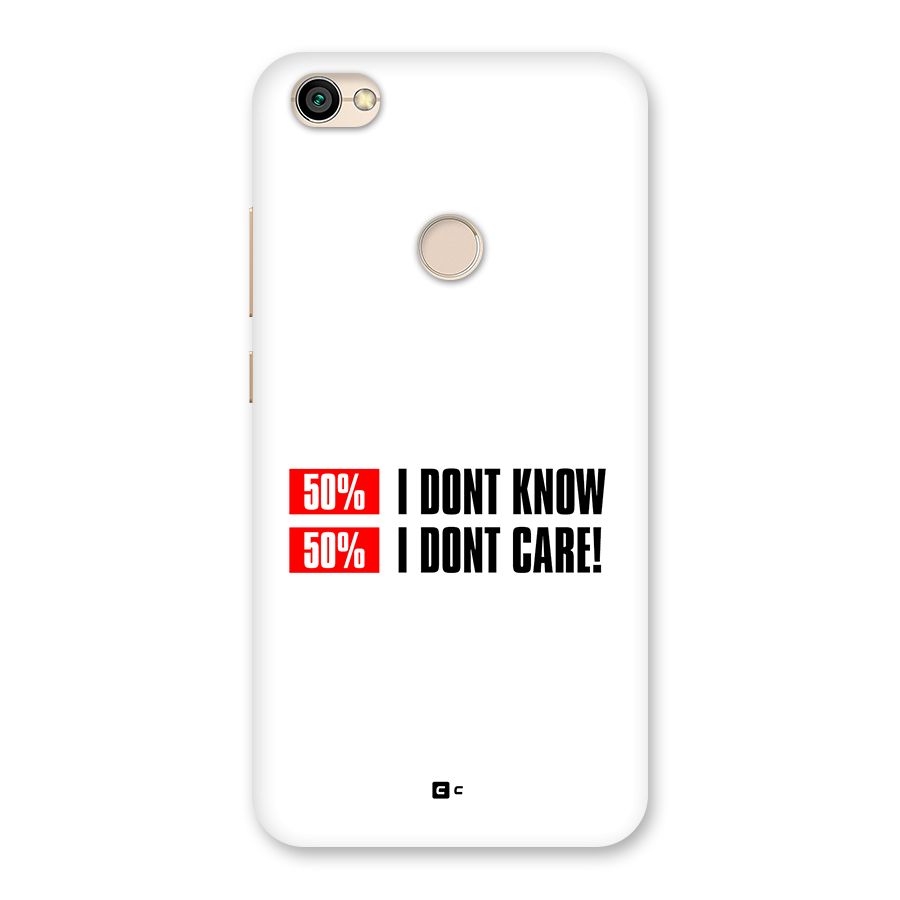 D Dont Know Back Case for Redmi Y1 2017