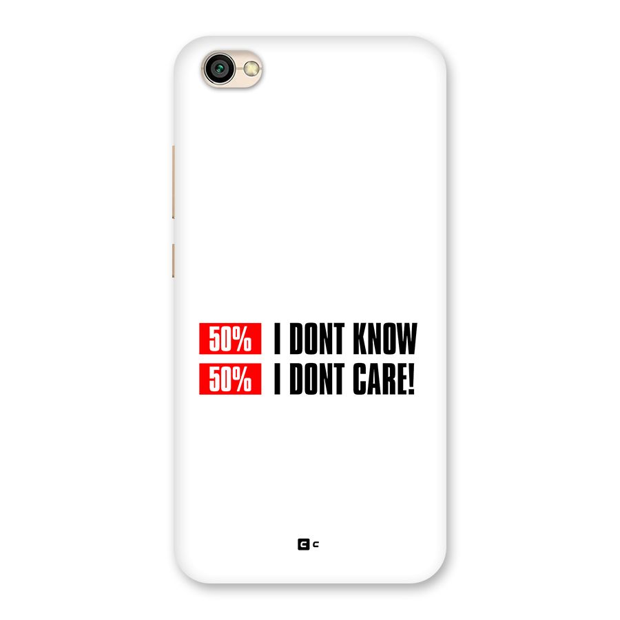 D Dont Know Back Case for Redmi Y1 Lite