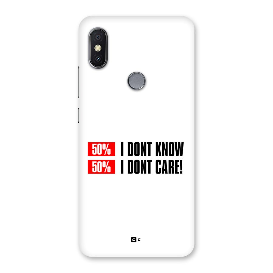 D Dont Know Back Case for Redmi Y2