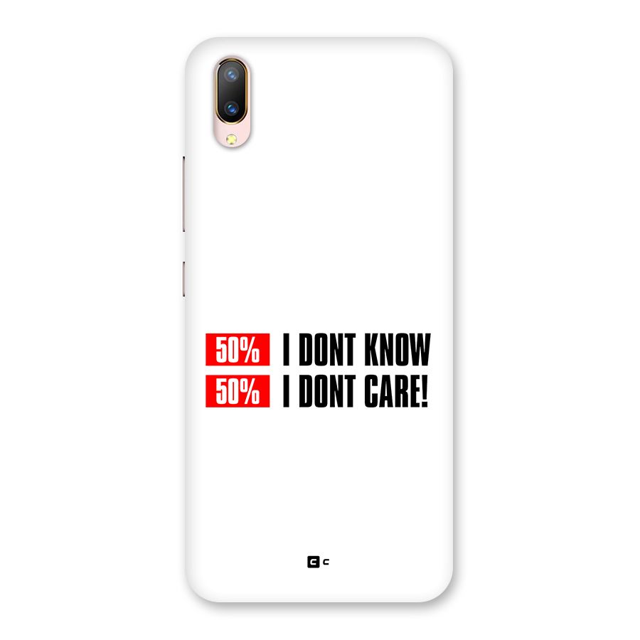 D Dont Know Back Case for Vivo V11 Pro