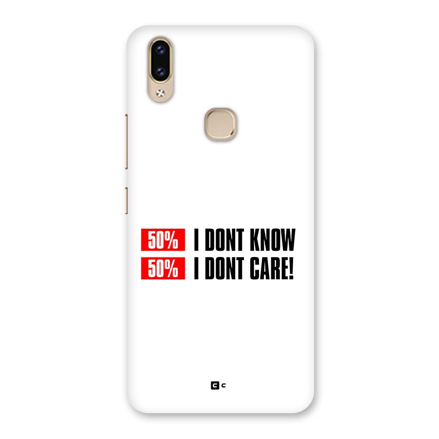 D Dont Know Back Case for Vivo V9