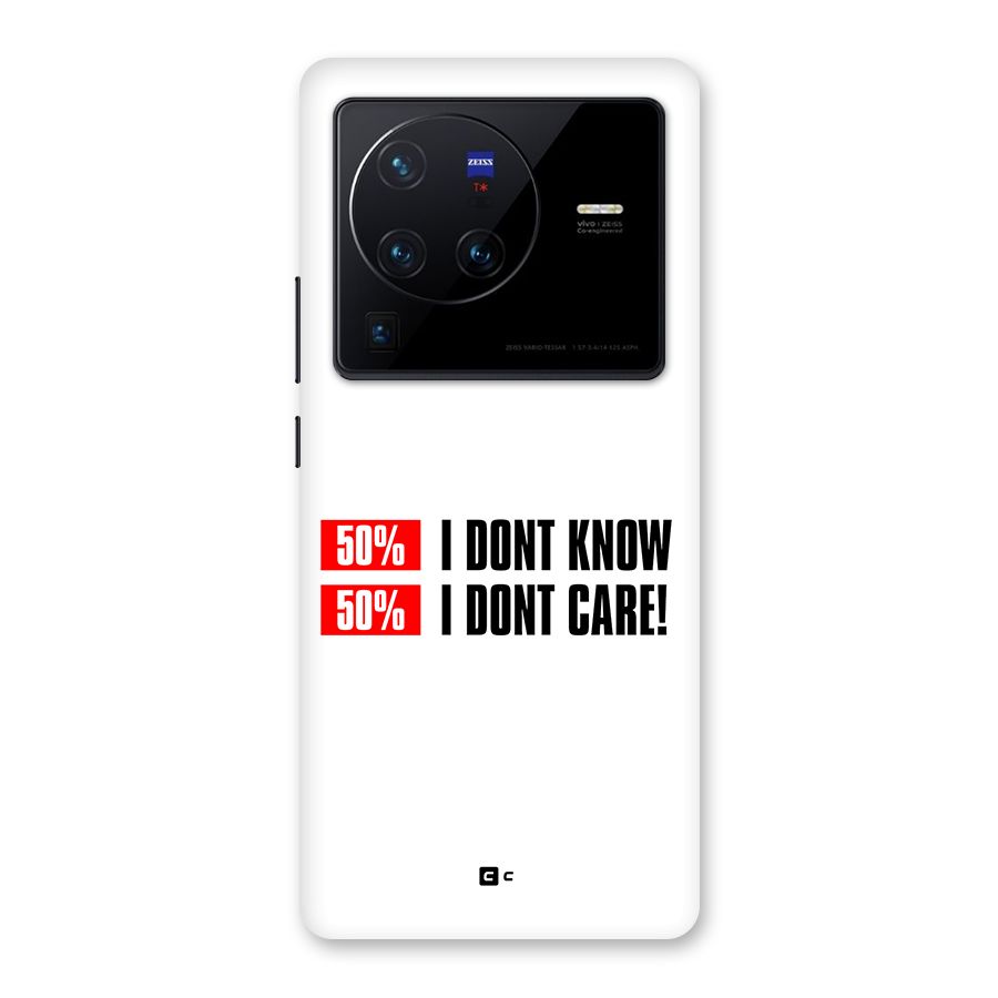 D Dont Know Back Case for Vivo X80 Pro