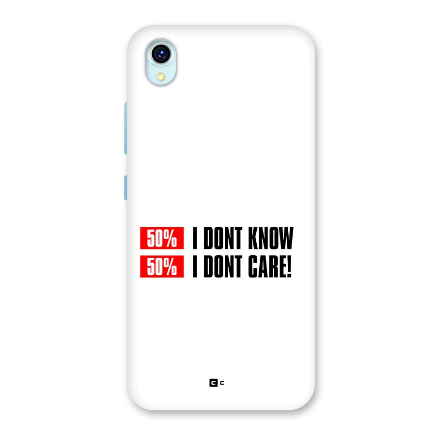 D Dont Know Back Case for Vivo Y1s