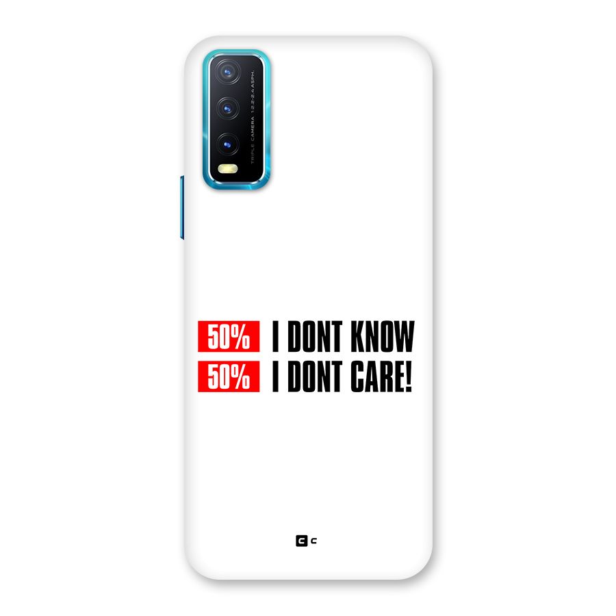 D Dont Know Back Case for Vivo Y20A
