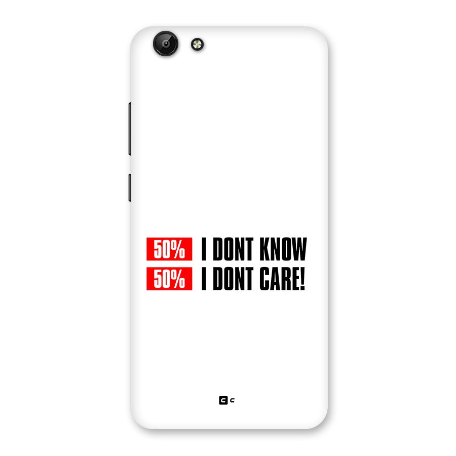 D Dont Know Back Case for Vivo Y69