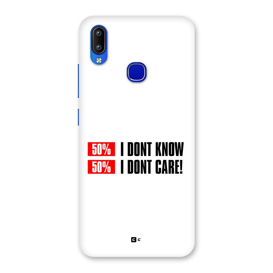 D Dont Know Back Case for Vivo Y91