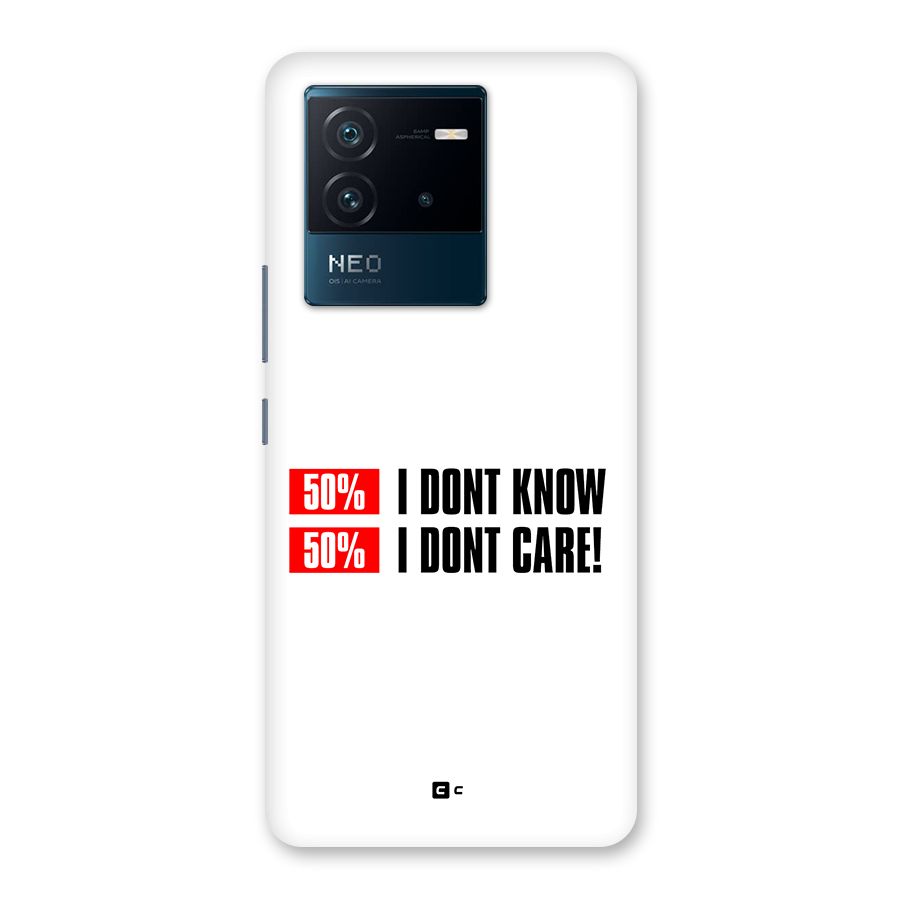 D Dont Know Back Case for Vivo iQOO Neo 6 5G