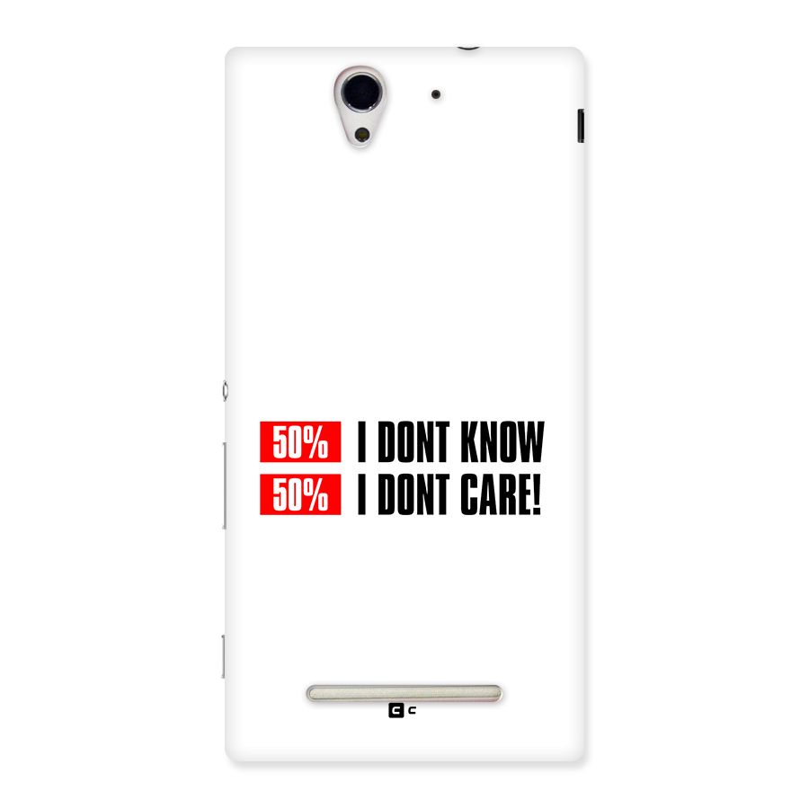 D Dont Know Back Case for Xperia C3