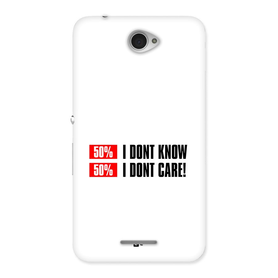 D Dont Know Back Case for Xperia E4