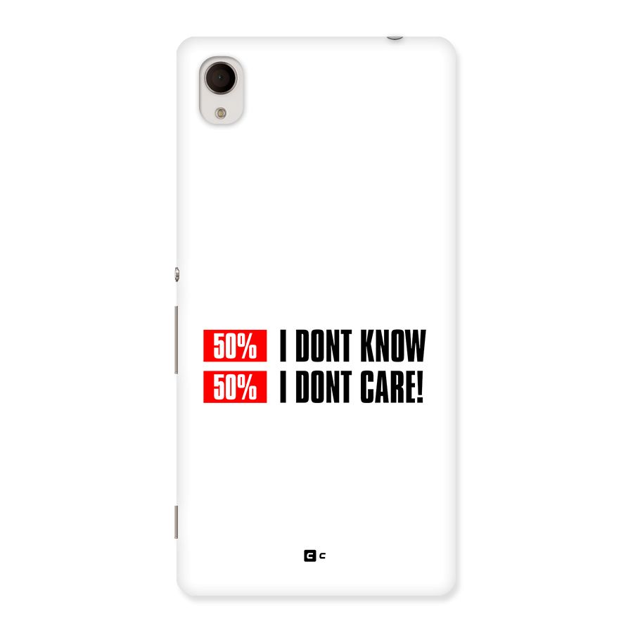D Dont Know Back Case for Xperia M4