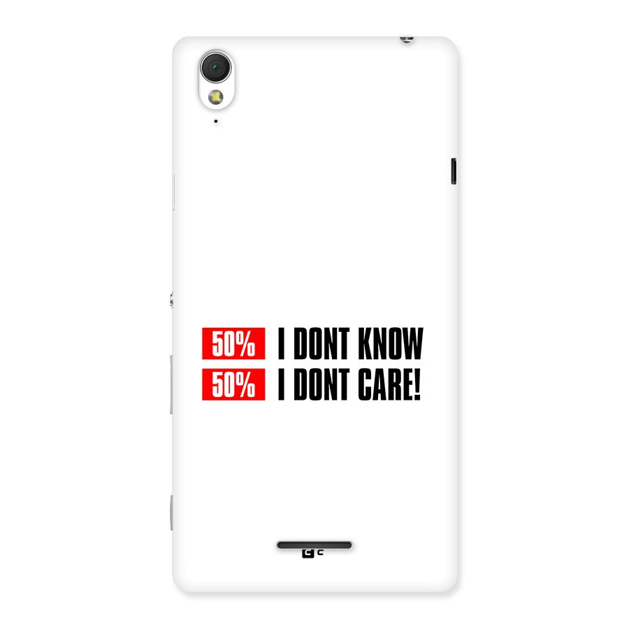 D Dont Know Back Case for Xperia T3
