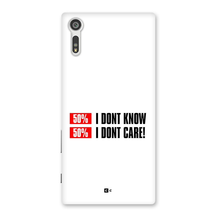 D Dont Know Back Case for Xperia XZ