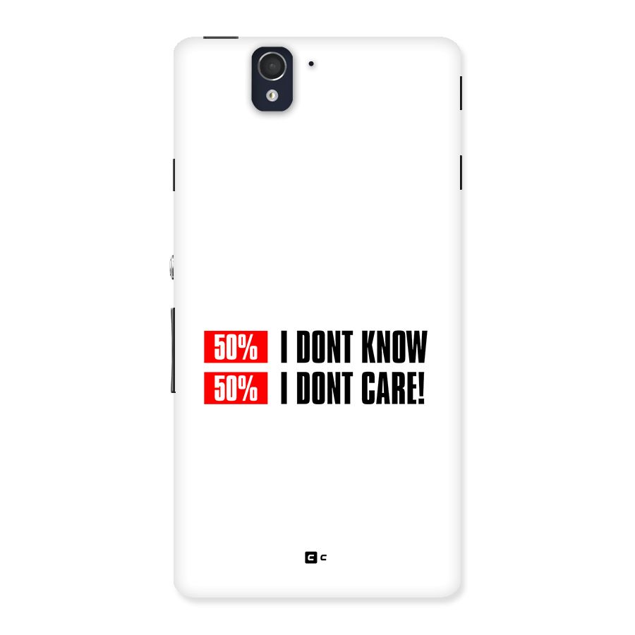 D Dont Know Back Case for Xperia Z