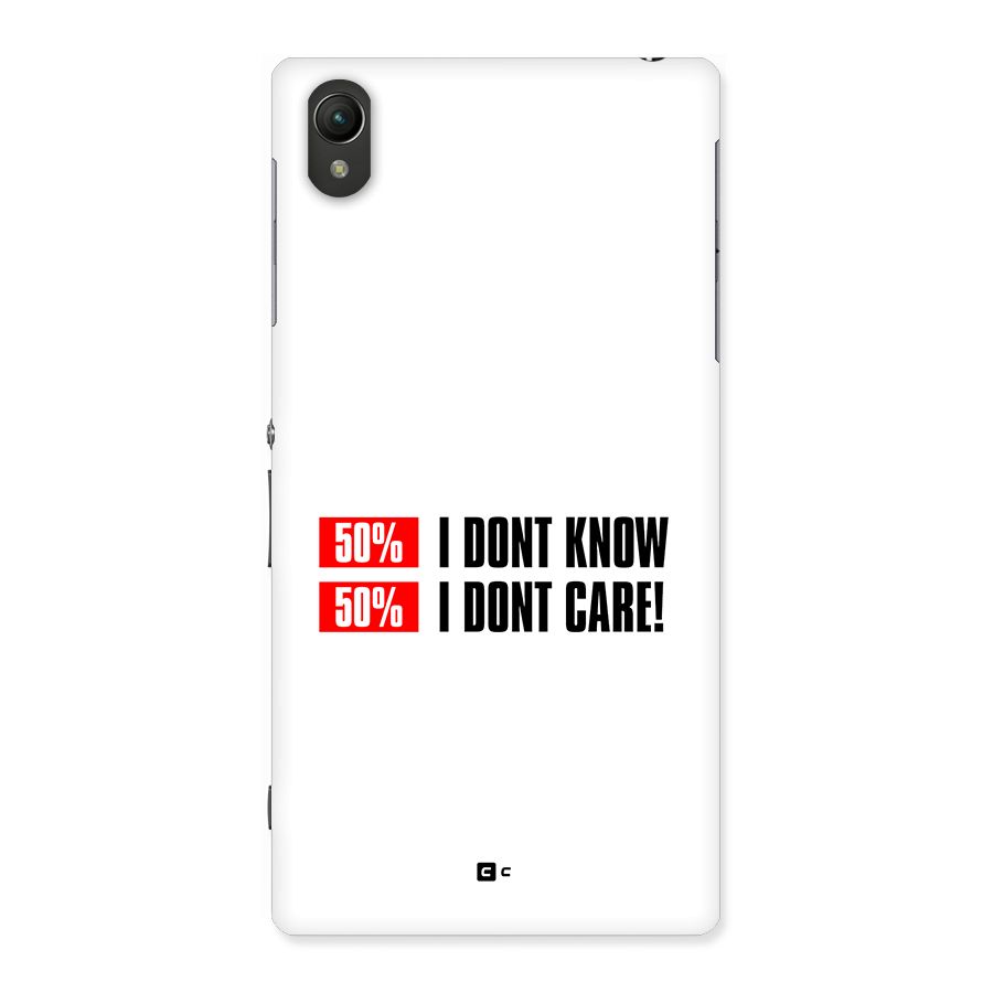 D Dont Know Back Case for Xperia Z1