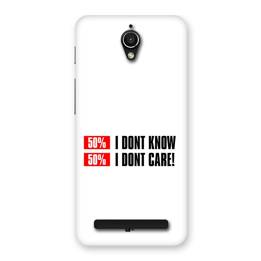 D Dont Know Back Case for Zenfone Go