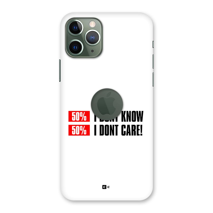 D Dont Know Back Case for iPhone 11 Pro Logo Cut