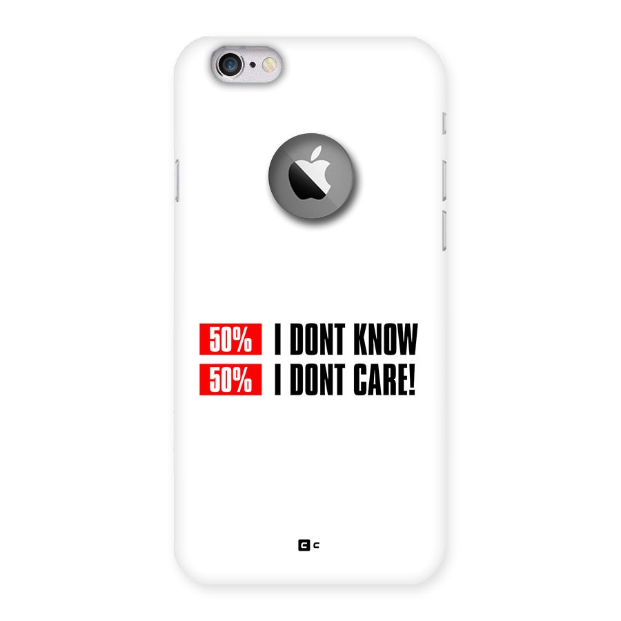 D Dont Know Back Case for iPhone 6 Logo Cut