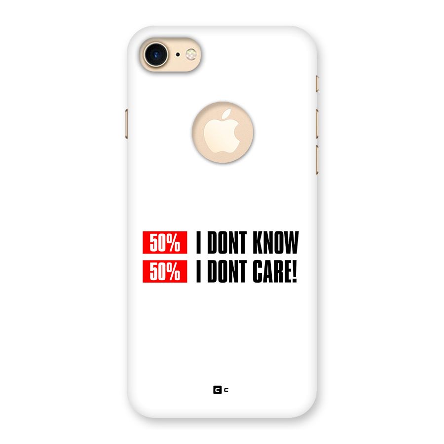 D Dont Know Back Case for iPhone 7 Logo Cut