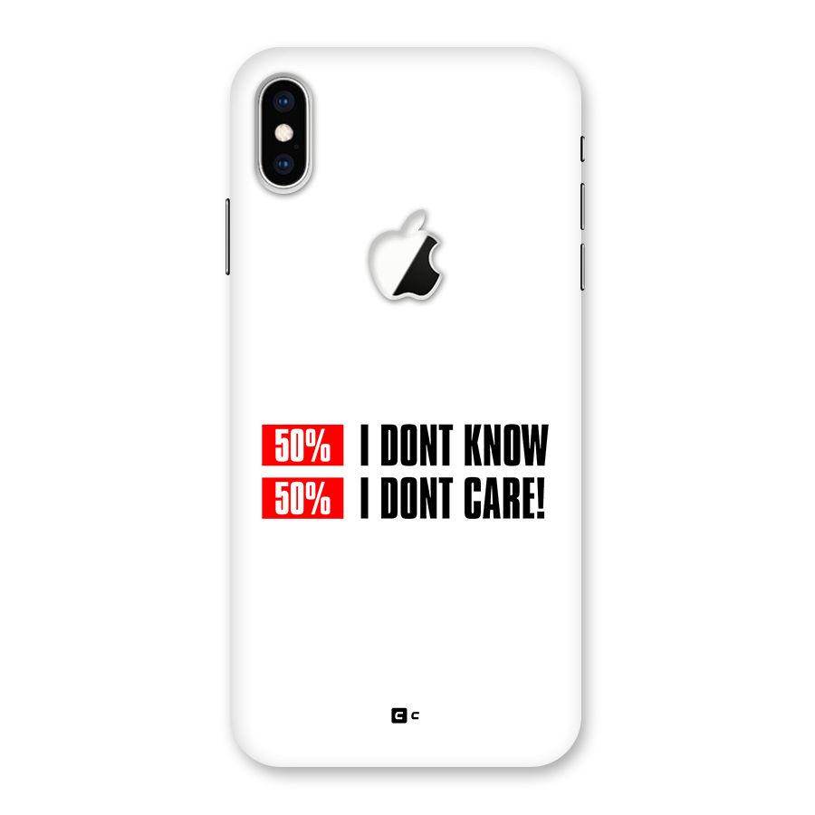 D Dont Know Back Case for iPhone XS Max Apple Cut