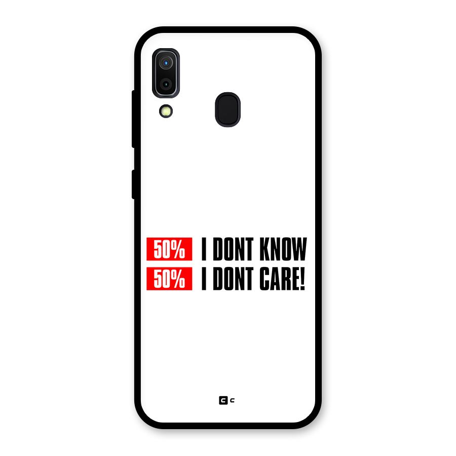 D Dont Know Glass Back Case for Galaxy A30