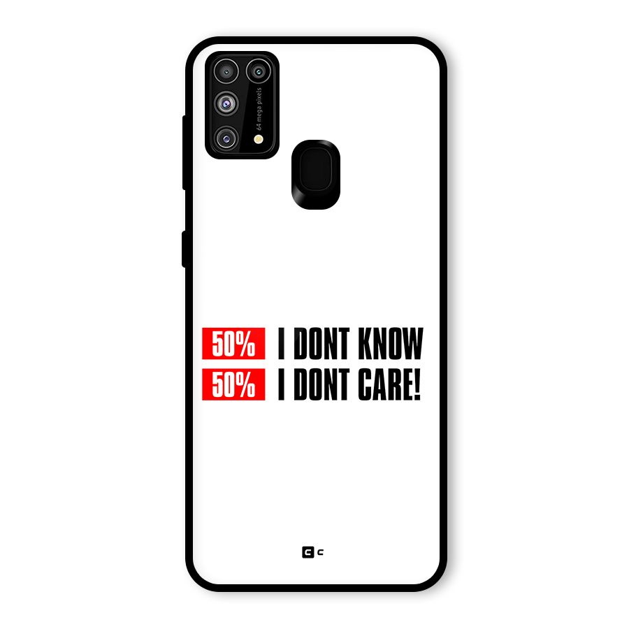 D Dont Know Glass Back Case for Galaxy F41