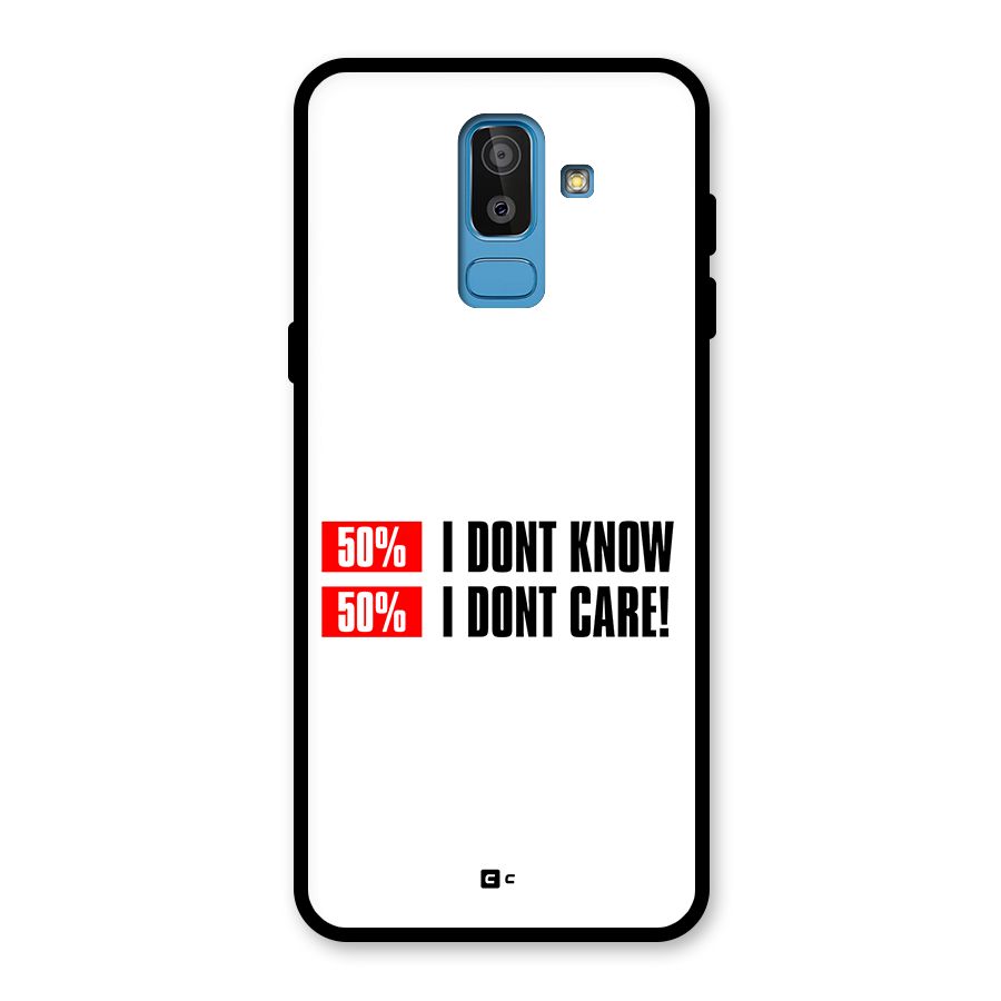 D Dont Know Glass Back Case for Galaxy J8