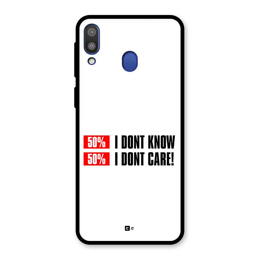 D Dont Know Glass Back Case for Galaxy M20