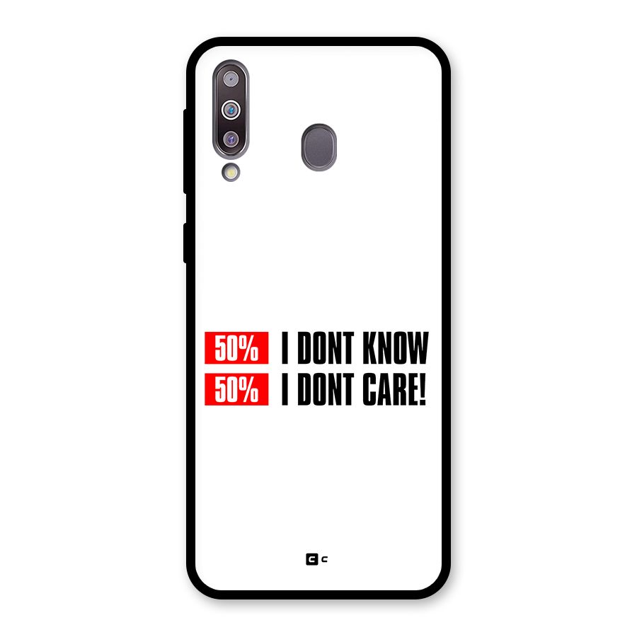D Dont Know Glass Back Case for Galaxy M30