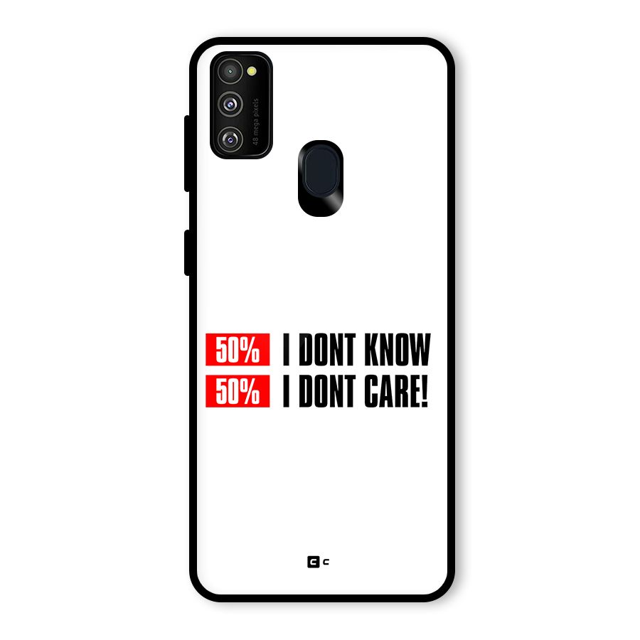 D Dont Know Glass Back Case for Galaxy M30s
