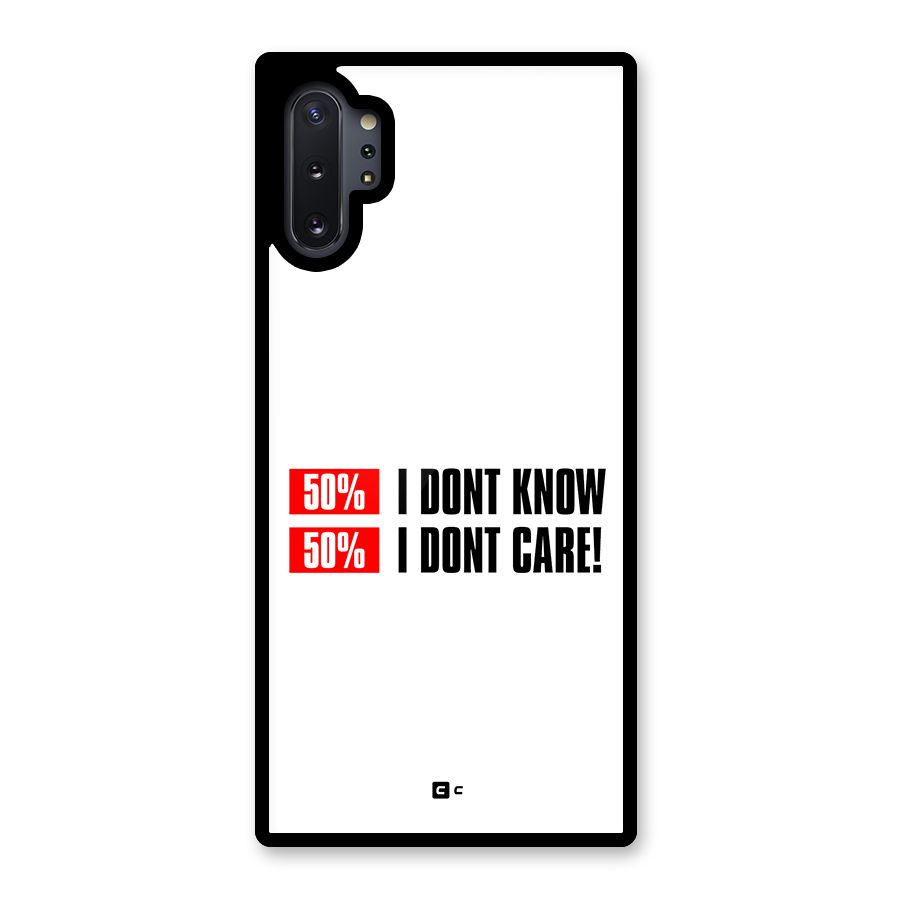 D Dont Know Glass Back Case for Galaxy Note 10 Plus