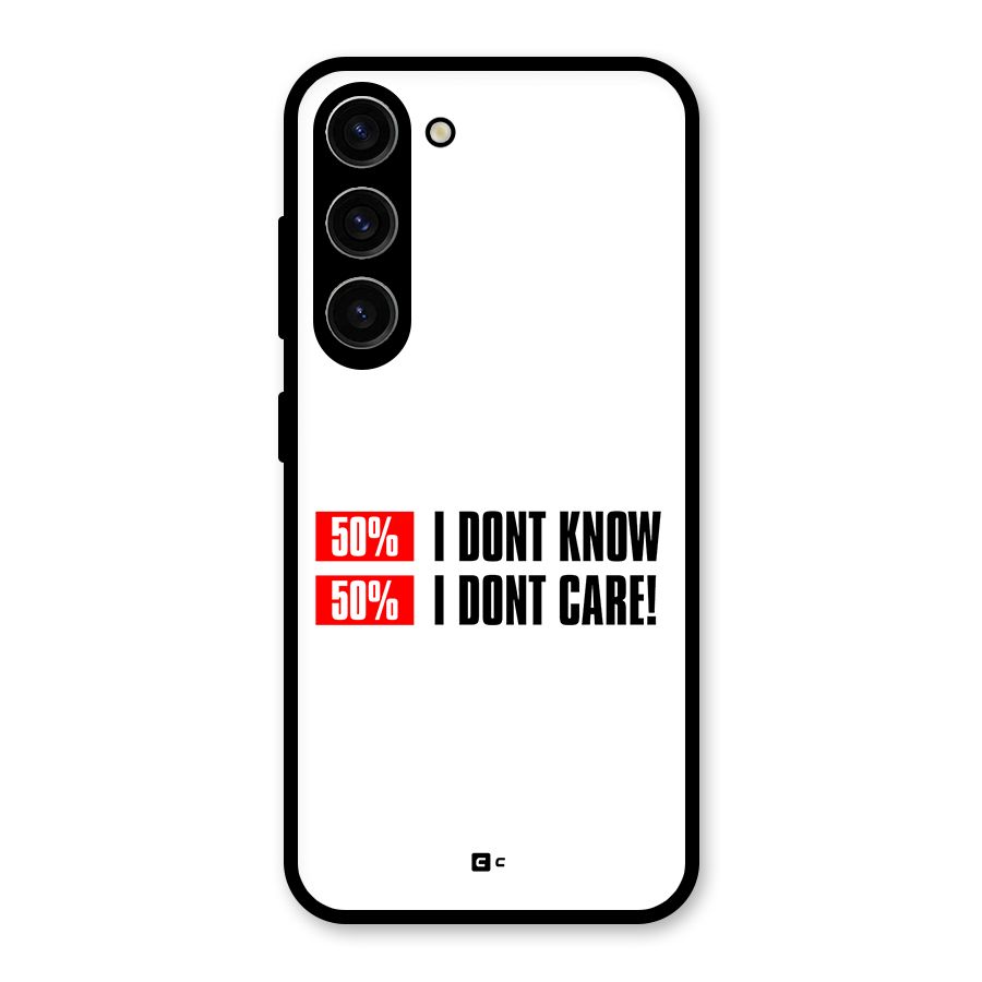 D Dont Know Glass Back Case for Galaxy S23