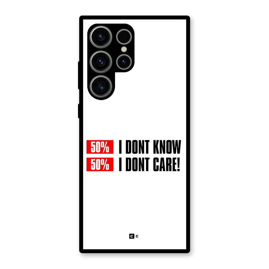 D Dont Know Glass Back Case for Galaxy S23 Ultra