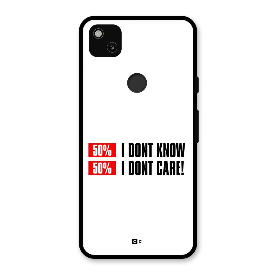 D Dont Know Glass Back Case for Google Pixel 4a