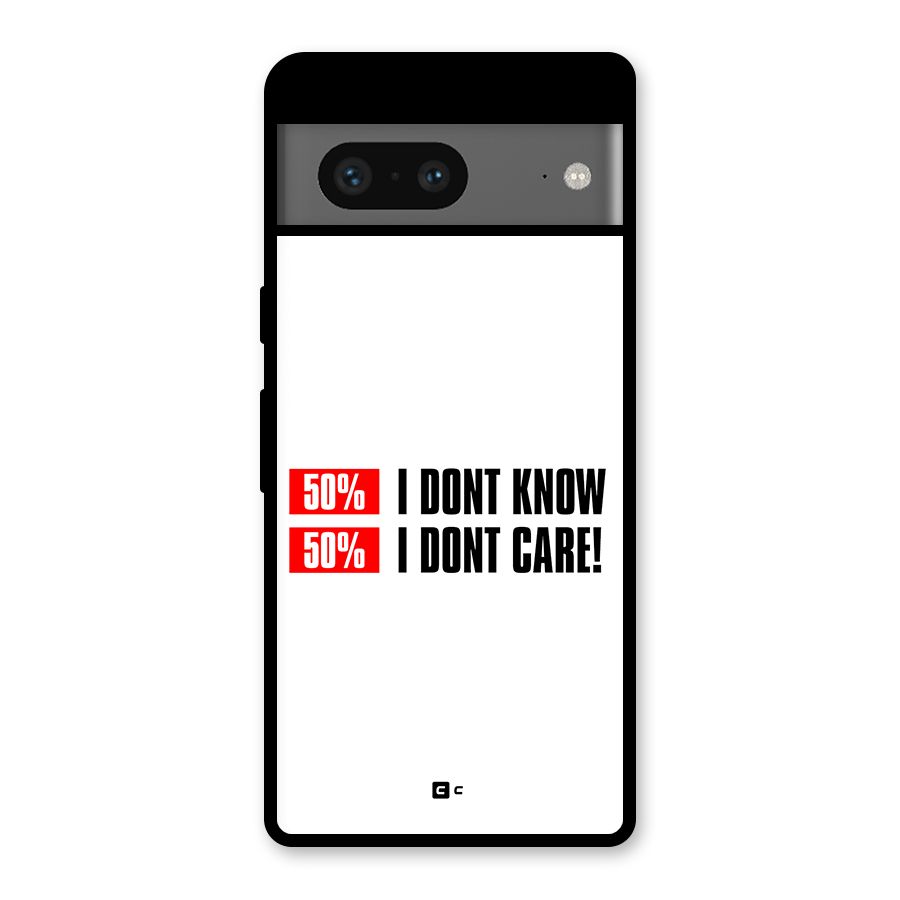 D Dont Know Glass Back Case for Google Pixel 7