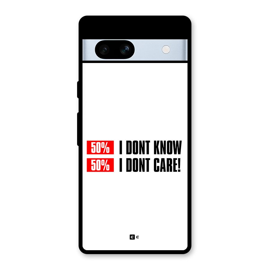 D Dont Know Glass Back Case for Google Pixel 7a