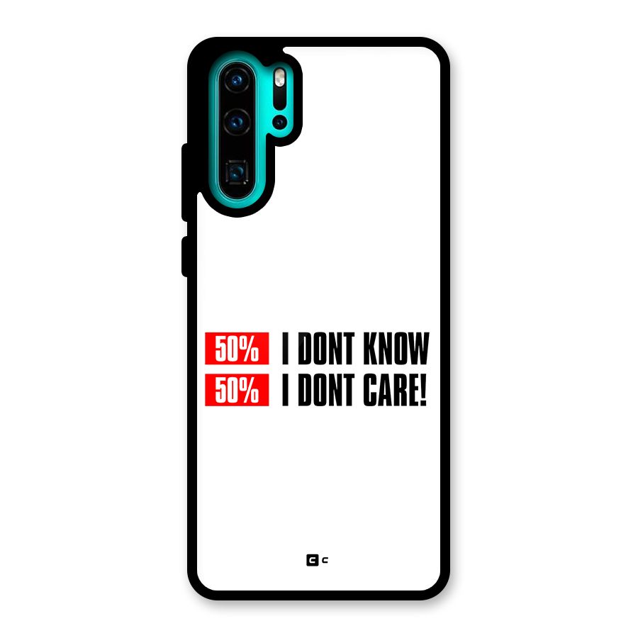 D Dont Know Glass Back Case for Huawei P30 Pro