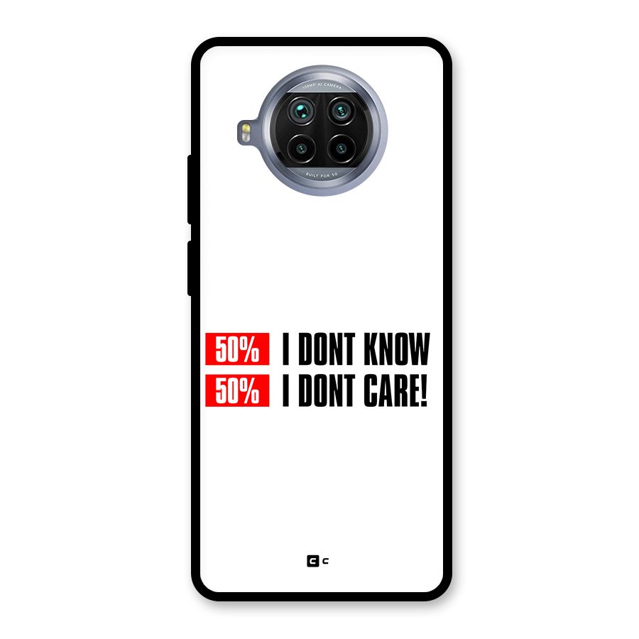 D Dont Know Glass Back Case for Mi 10i