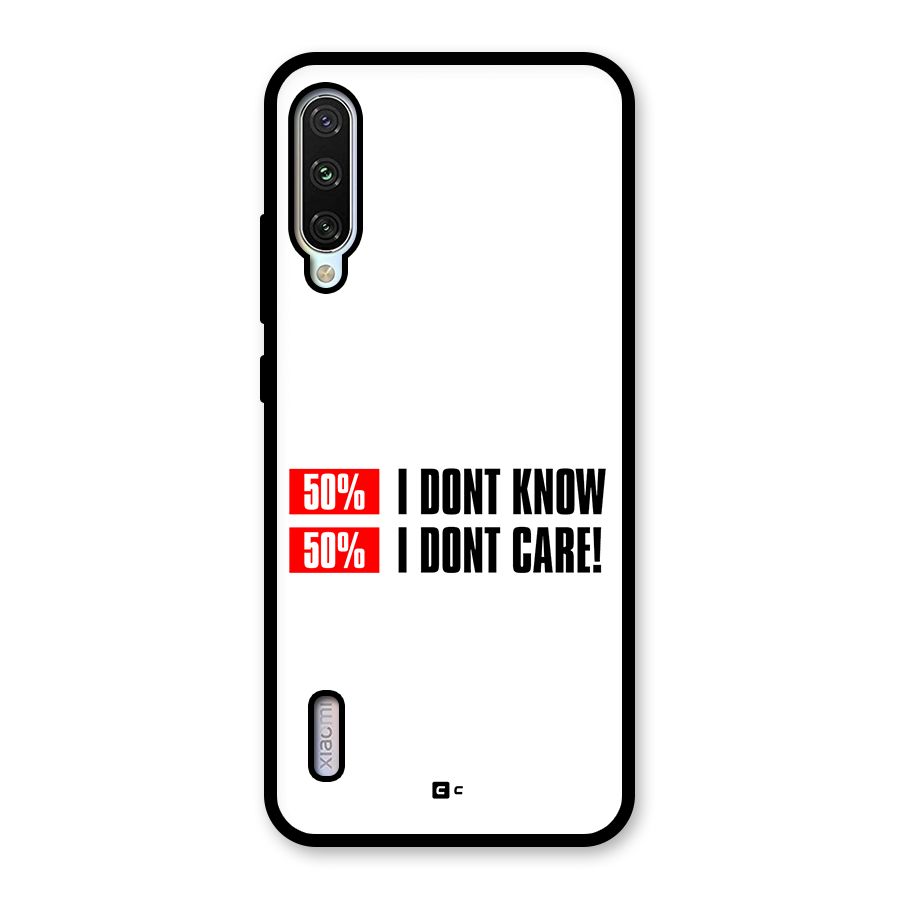 D Dont Know Glass Back Case for Mi A3