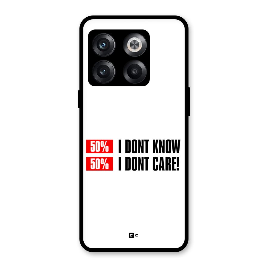 D Dont Know Glass Back Case for OnePlus 10T