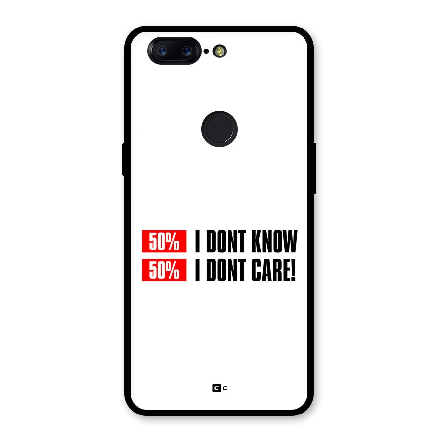 D Dont Know Glass Back Case for OnePlus 5T