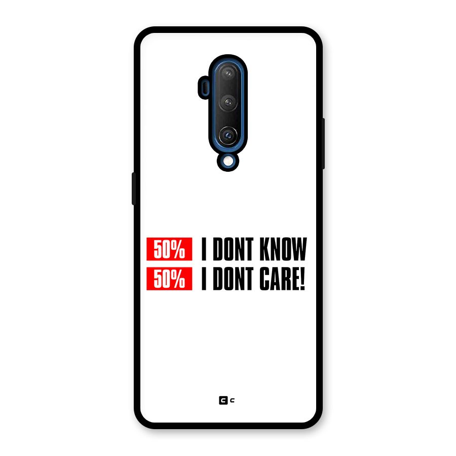 D Dont Know Glass Back Case for OnePlus 7T Pro