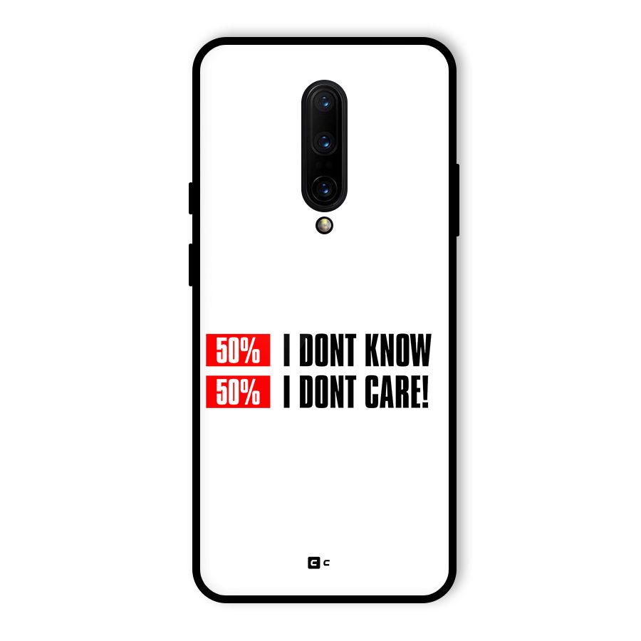 D Dont Know Glass Back Case for OnePlus 7 Pro