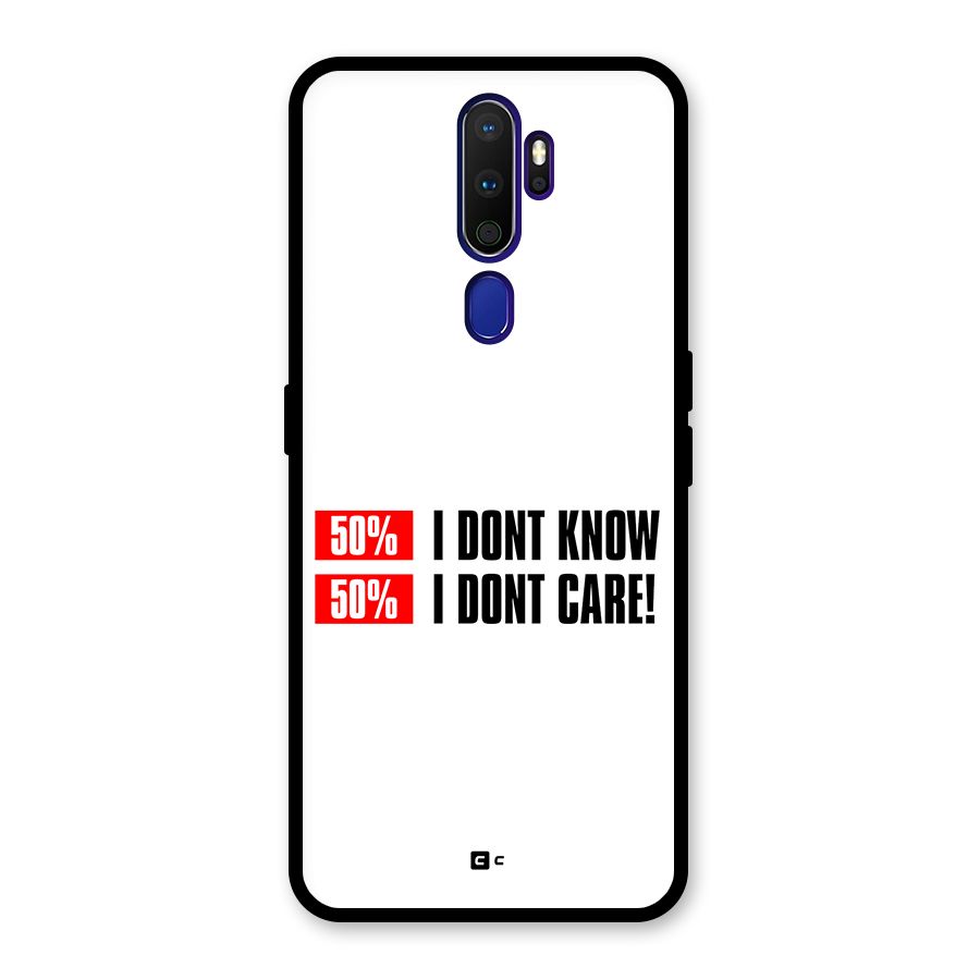 D Dont Know Glass Back Case for Oppo A9 (2020)