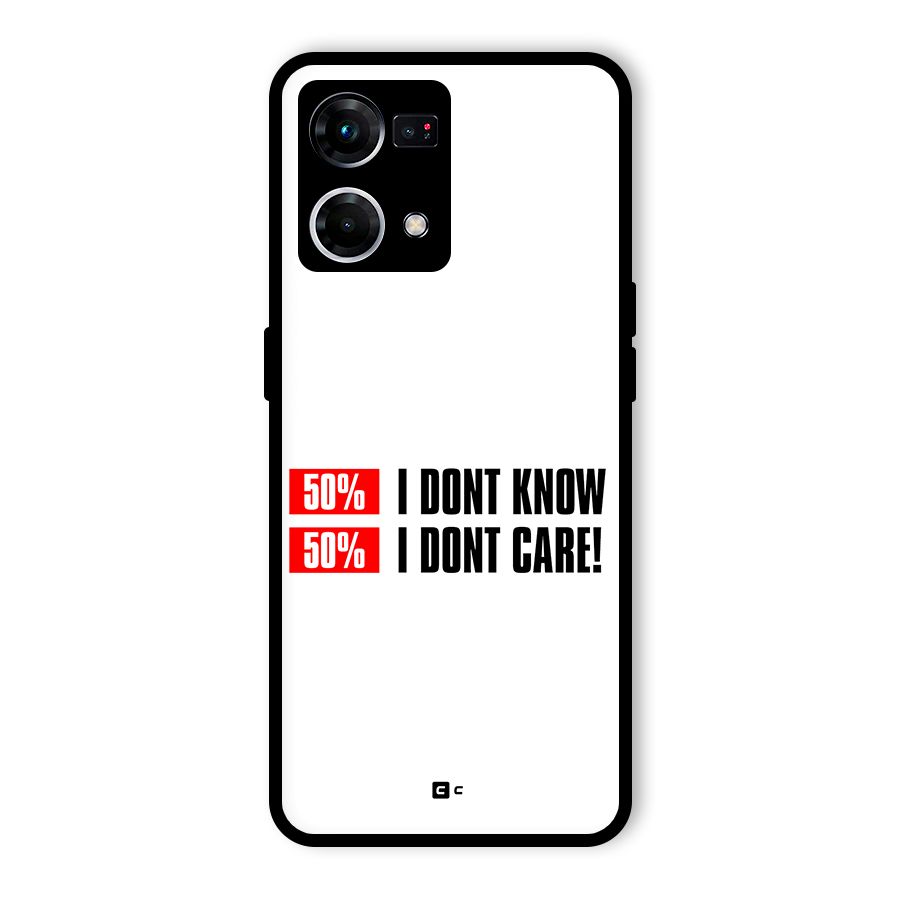 D Dont Know Glass Back Case for Oppo F21 Pro 5G
